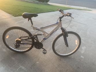 White and blue Bike