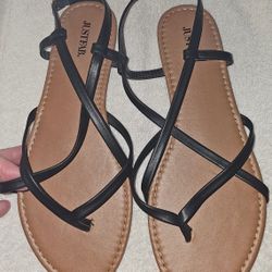 NEW Black SANDALS Size 11 / 43 Euro
