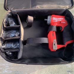 Milwaukee M12 FUEL 12V Lithium-Ion Brushless Cordless 4-in-1 Installation 3/8 in. Drill Driver Kit with 4-Tool Heads (tool Only)