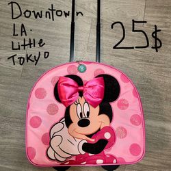 GIRLS MINNIE MOUSE PINK LUGGAGE 25$