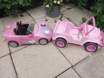 small use barbie dolls  cars both for $10