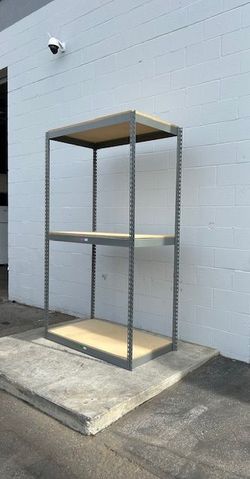 Shelving 48 in W x 24 in D American Made 3 Teir Used Heavy Duty Steel Boltless Storage Rack Delivery Available