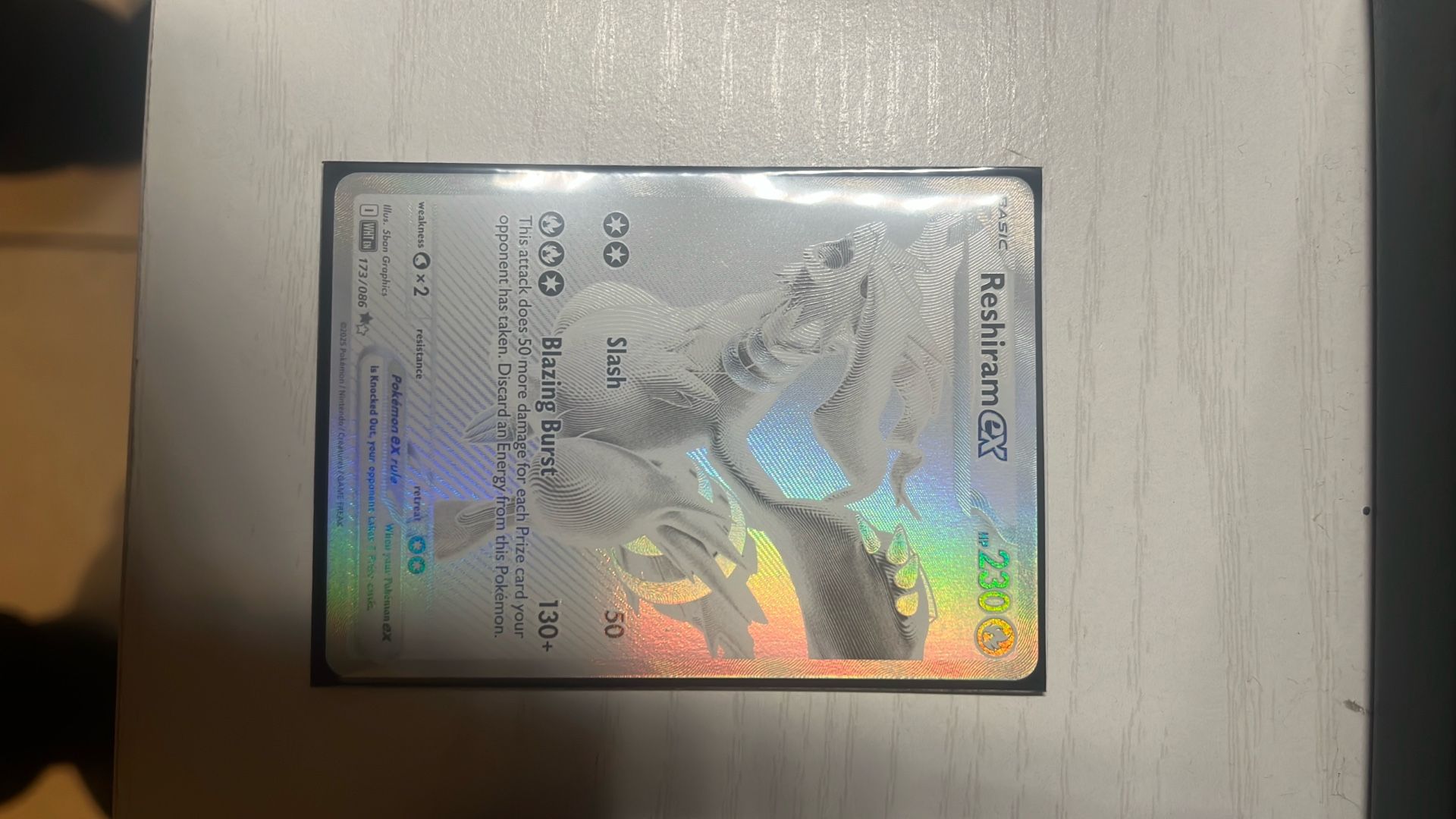 Pokemon White Flare Reshiram ex 173/086 
