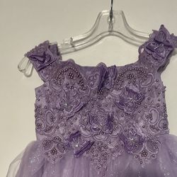 Lilac Flower Girls Dress
