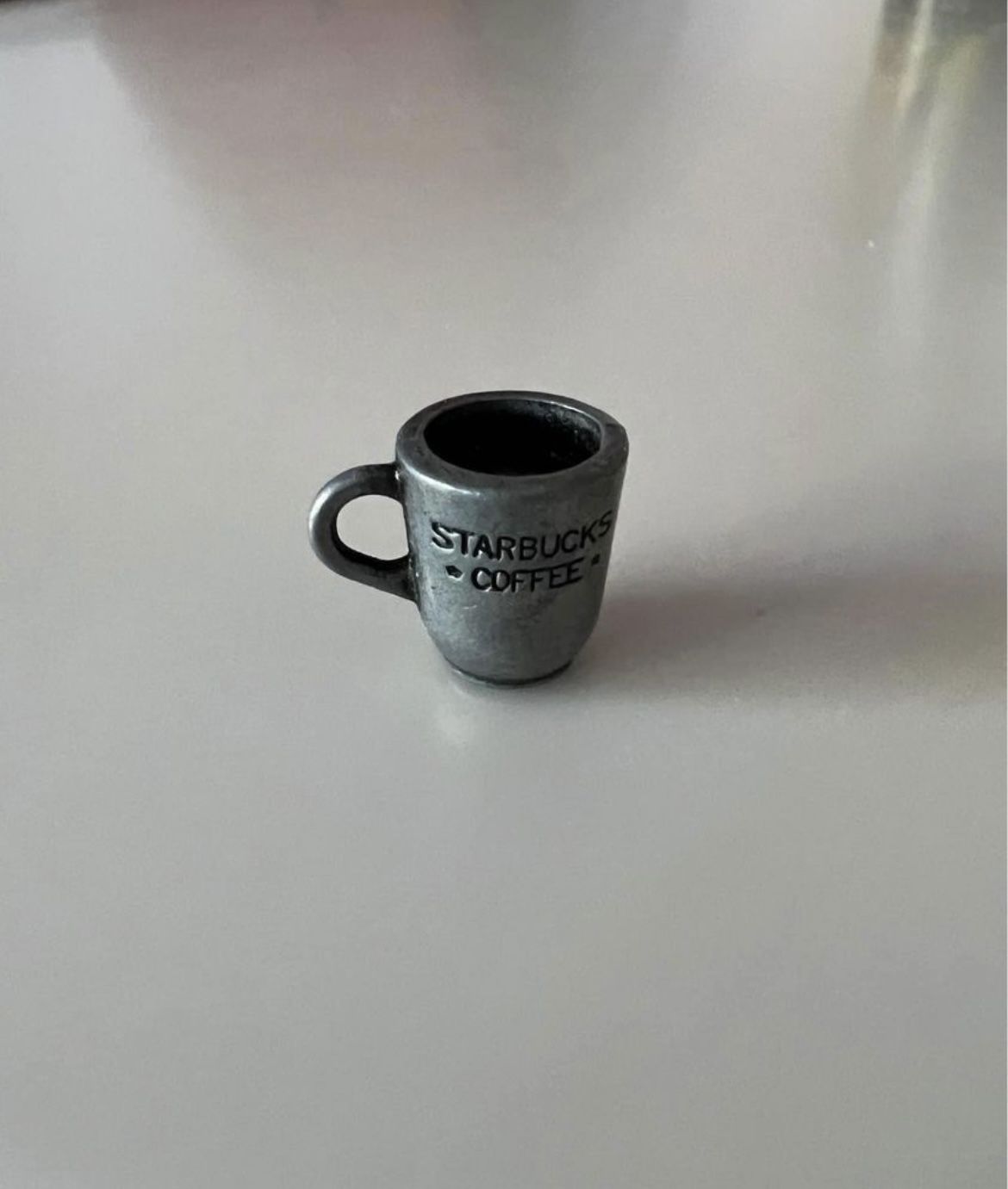 Miniature Pewter Starbucks Cup from a Monopoly Game
