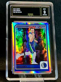 2023 Hoops 🔥 Luka Doncic 🔥 Silver /199 GMA 9 Mint 💎 - Dallas Mavericks / Lakers
