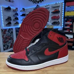 AIR JORDAN 1 RETRO BRED SIZE 9.5