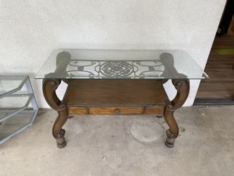 Antique Coffee Table, Entry Table And Side Table