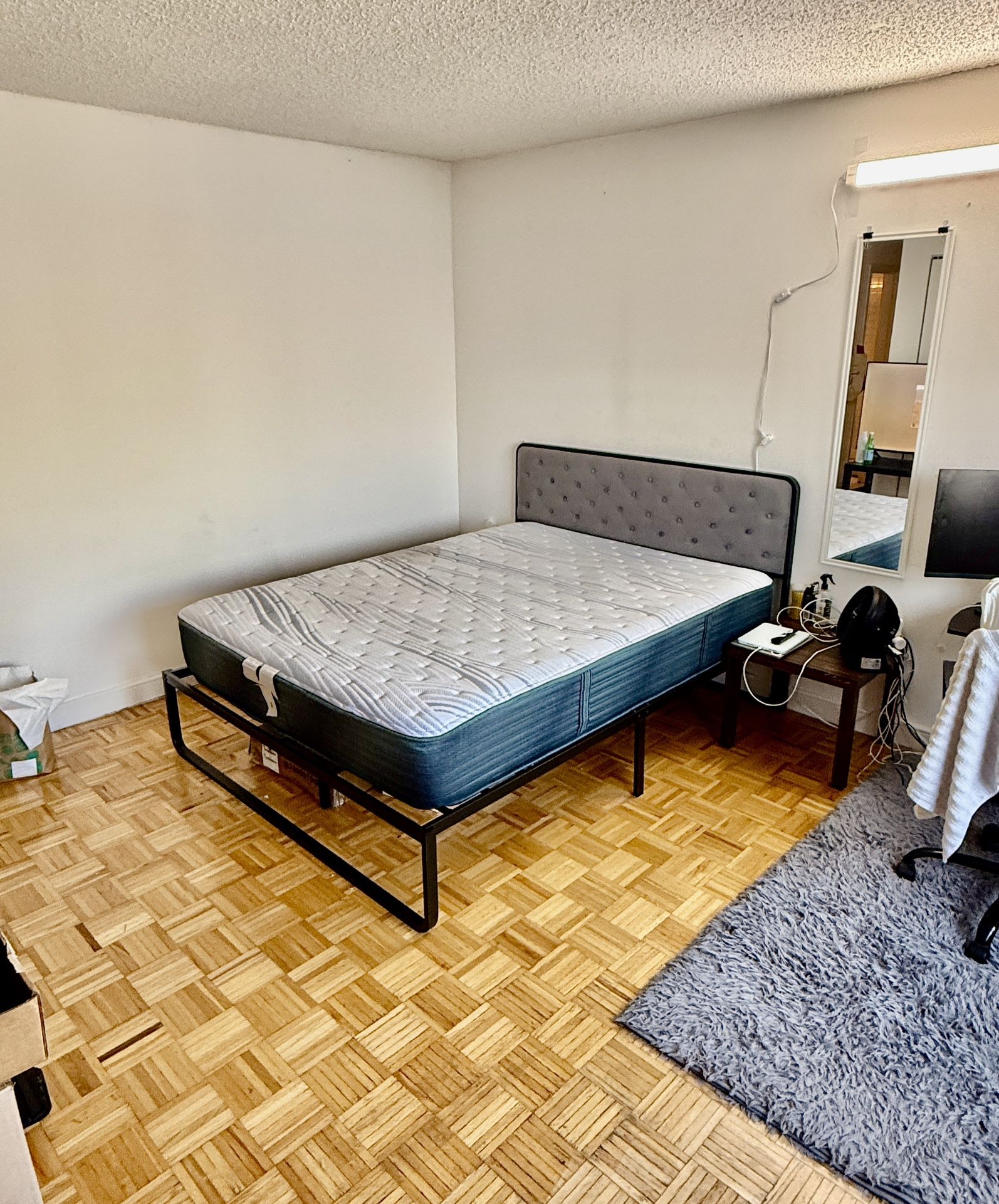 Queen Bed Frame With 12” Mattress