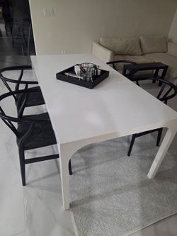 Cb2 white dinning table