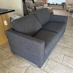 Cliff Grey 65" Queen Convertible Futon Foam Sleeper Sofa Bed