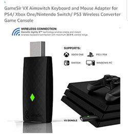 GameSir VX Aimswitch Keyboard and Mouse Adapter for PS4/ Xbox One/Nintendo Switch/ PS3 Wireless Converter Game Console