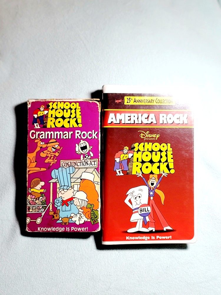 School House Rock VHS Tapes - Grammar Rock & America Rock