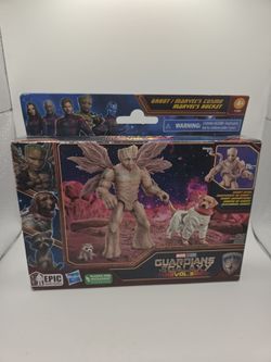 Guardians Of The Galaxy 3 Groot Baby Rocket and Marvel's Cosmo Action Figure Set