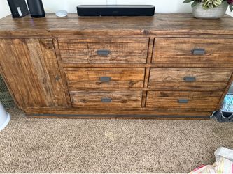 Rustic Wood Dresser / Media Console – $150