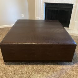Crocodile Leather Ottoman 