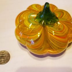Vintage Murano Glass Pumpkin 
