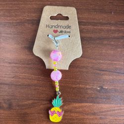Handmade Beaded Pineapple Keychain