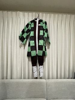 Demon Slayer Tanjiro Costume Boys Large 10-12