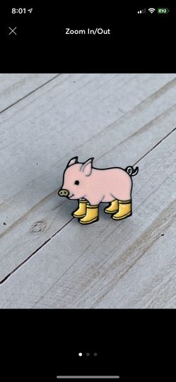 Pig in Boots Enamel Pin