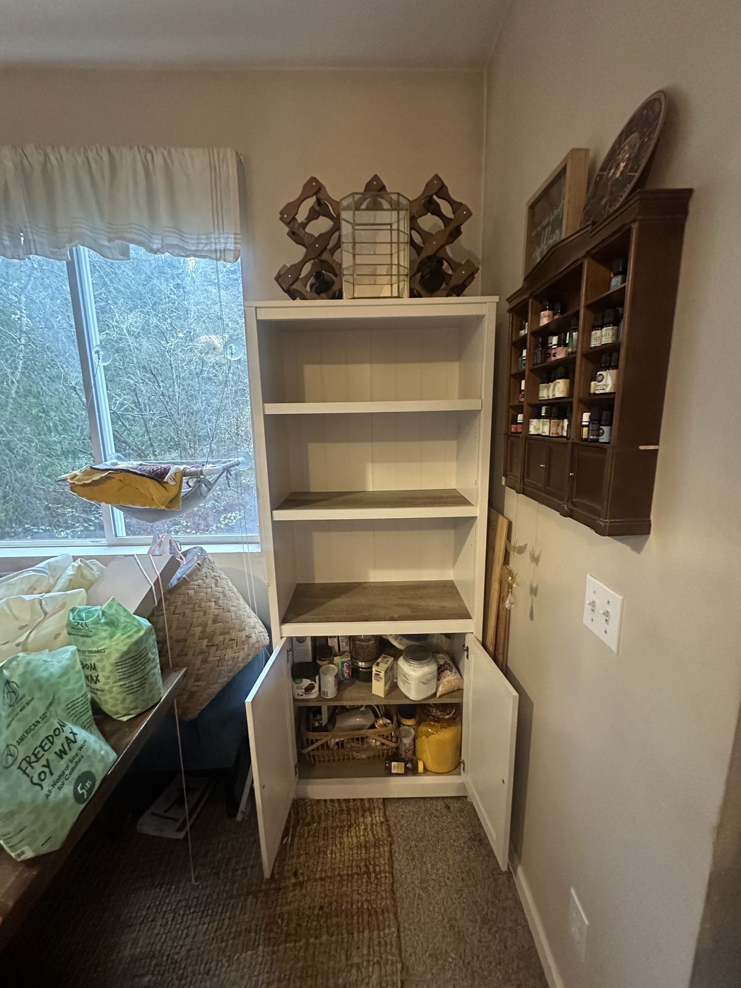 White Bookcase/Cabinets