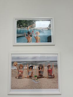Framed Barbie Beach and Pool Photography Wall Art