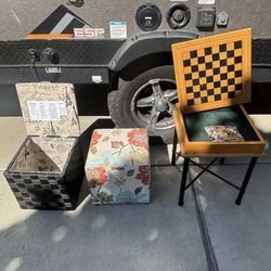 Box Containers and a Chess board 
