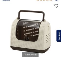 Richell Faux Wicker Pet Carrier Cats And Small Dogs Critters