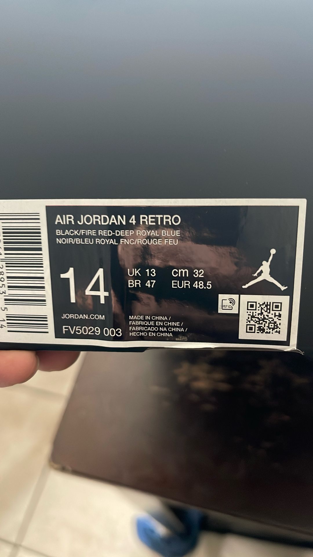 Air Jordan 4 Retro Size 14