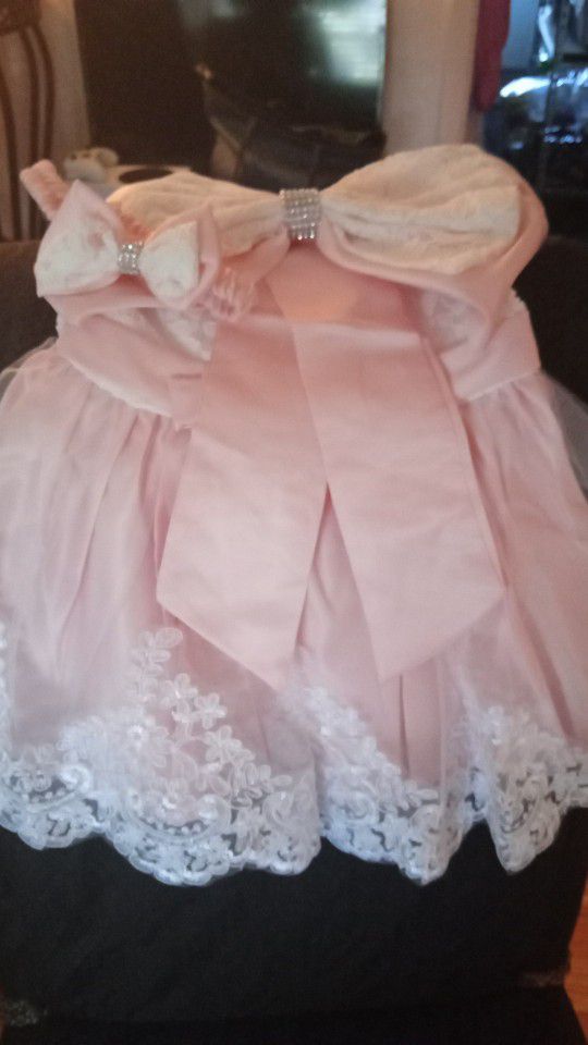 Baby Girl Dress Pink And White Absolutely Gorgeous 