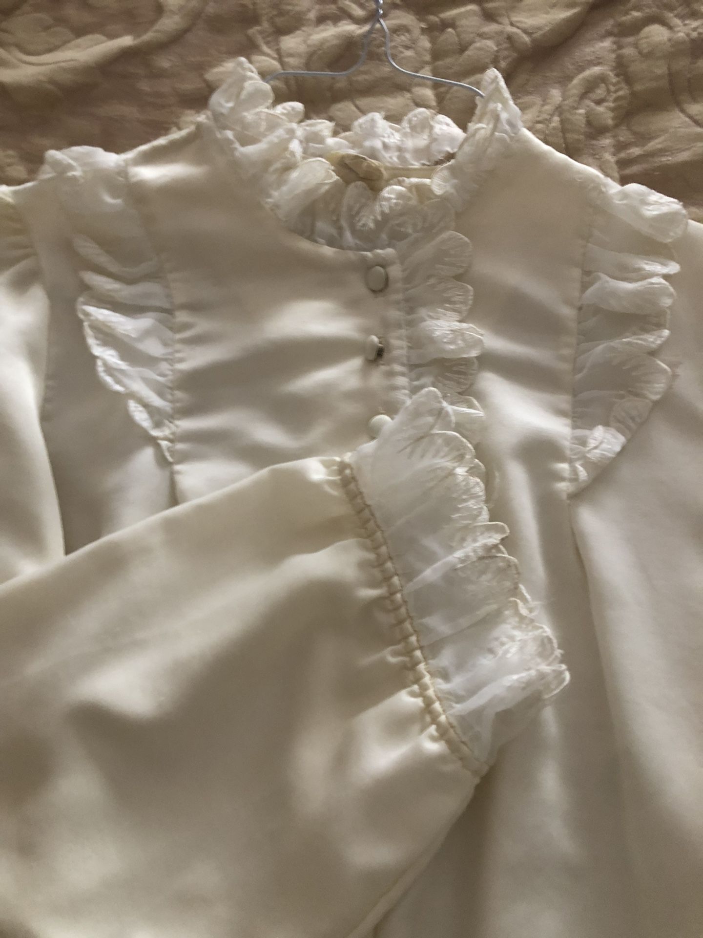 Women’s Long White Satin Nightgown