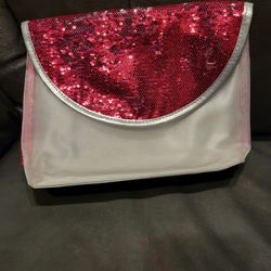 Pink sequin travel bag
