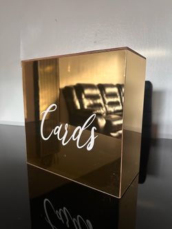 Hobby Lobby Gold Mirrored Card Box