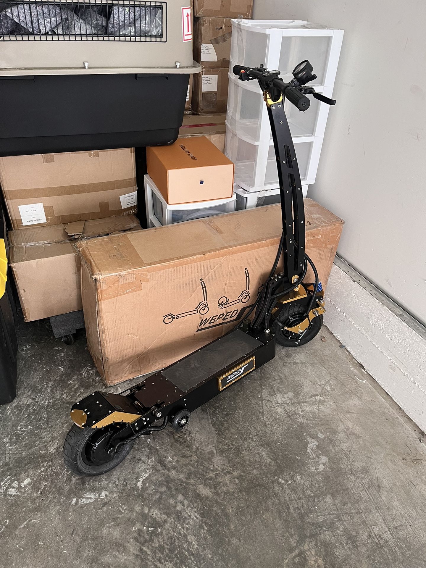 WEPED Fold  Electric scooter with seat, Folding electric scooter