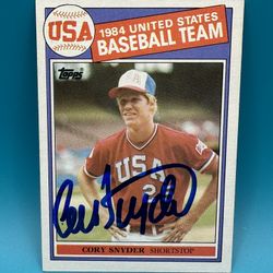 1985 Topps Cory Snyder Signed!