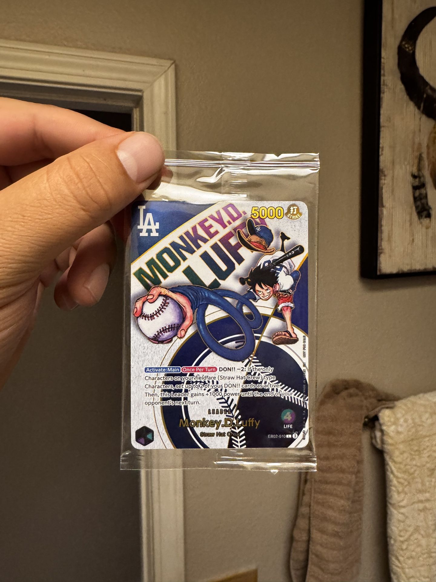 Dodgers X One Piece Monkey D Luffy Promo Trading Card