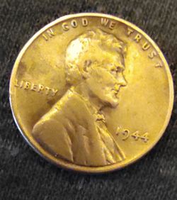 1944 No Mintmark Wheat Penny