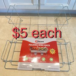 $5 each Sterno Folding Wire Rack & Wire Chafer Stand for catering & parties 