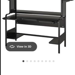 Black IKEA Gaming Desk