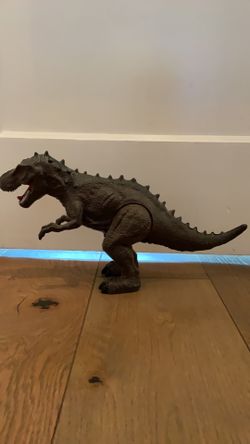 Black plastic dinosaur