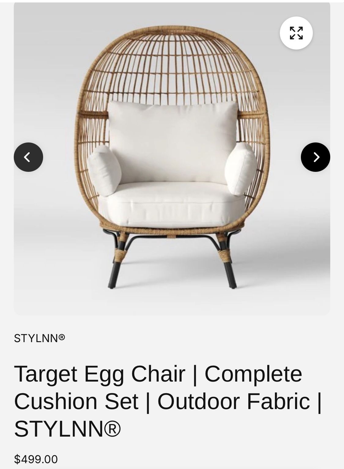 Extra Large Opal House Target Outdoor Egg chair 