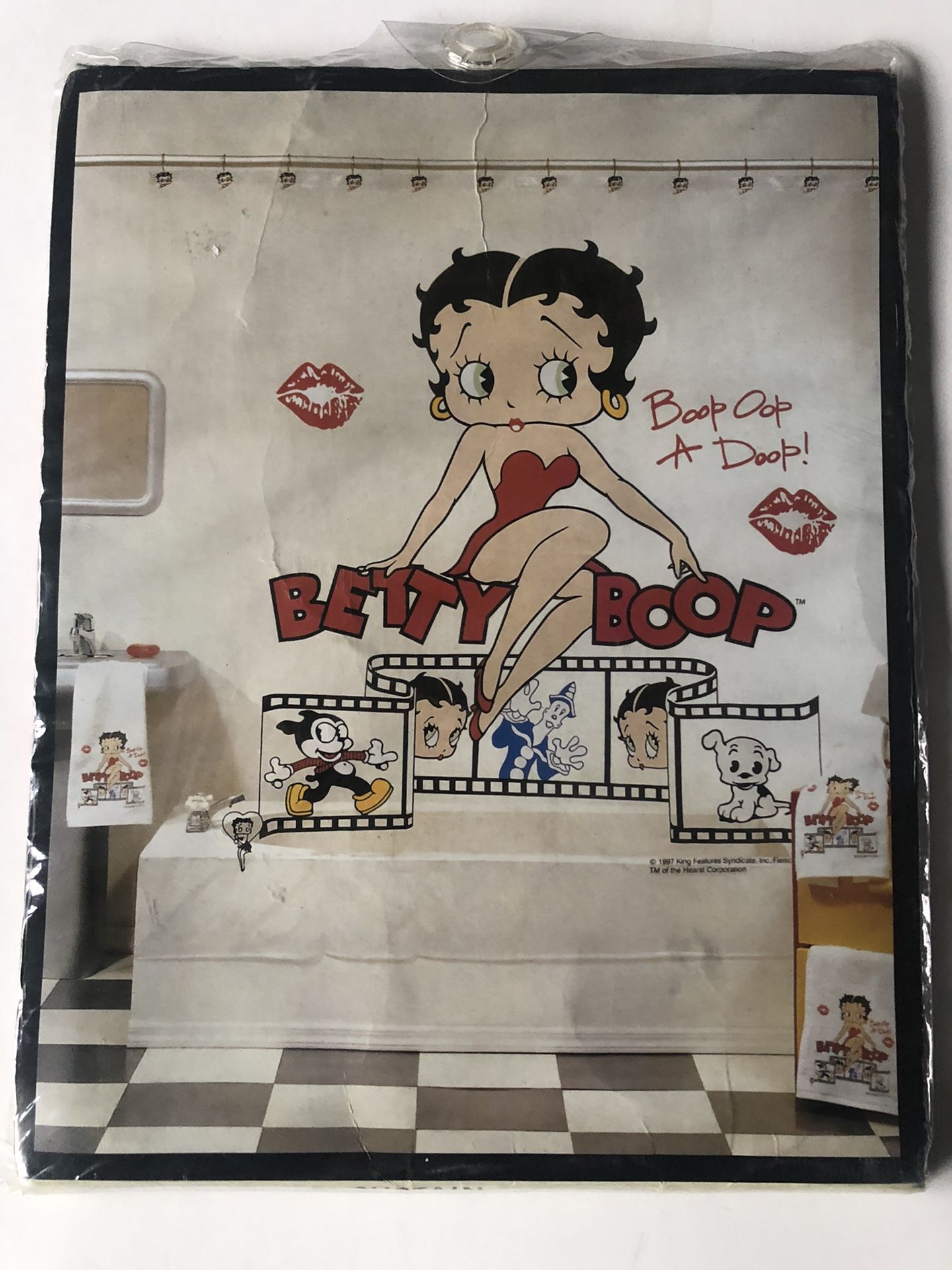 NIP Catalina 880 Betty Boop Film Strip Vinyl Shower Curtain