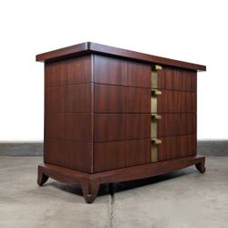 Vintage Art Deco/Mid Century Lowboy Chest of Drawers by Widdicomb – c1930s – Refinished Mahogany