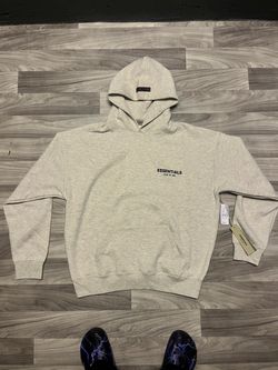 Light oat grey ESSENTIALS hoodie
