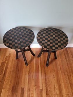 Checkered Sidetables/ Endtables