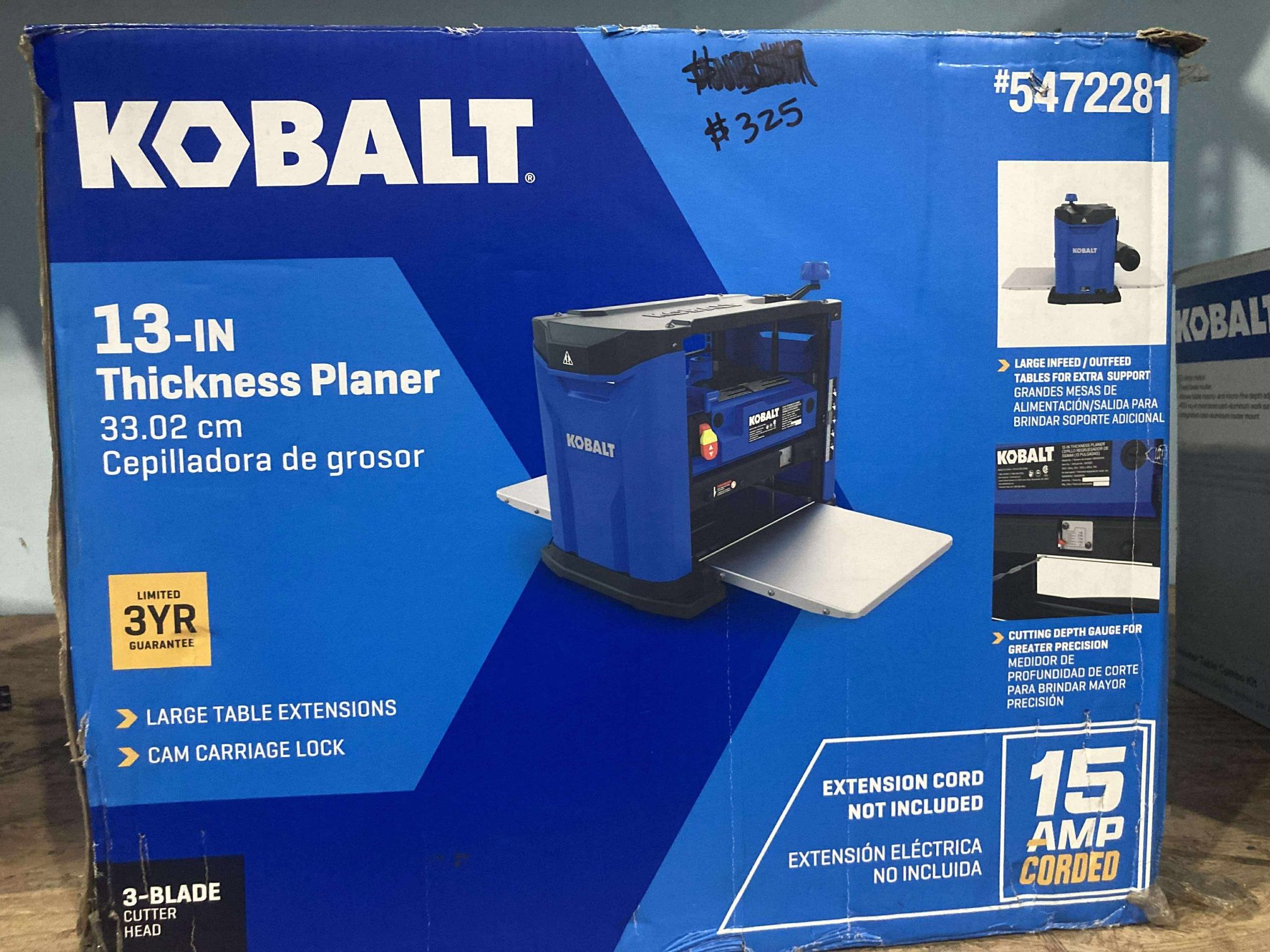 Kobalt 13in Thickness Planer