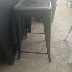 Metal Stool - Gray Counter Height - New