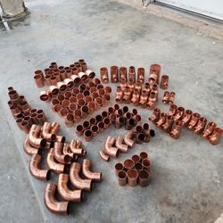 Copper fittings Different sizes