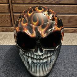 Custom “Ghost Rider” Motorcycle Helmet DOT approved