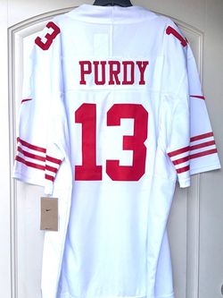 SMALL + MED + LARGE - 49ERS #13 BROCK PURDY JERSEY